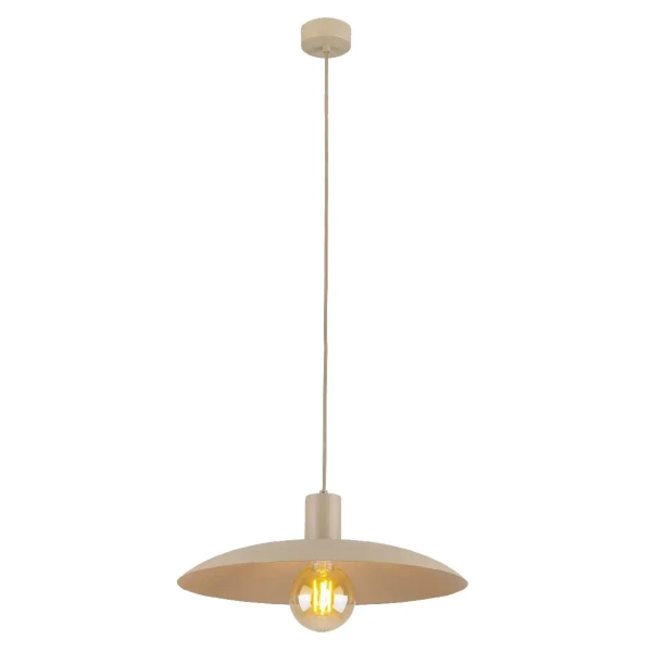 Loftowa wisząca lampa Astra 10711 owalny abażur zwis na kablu beżowy