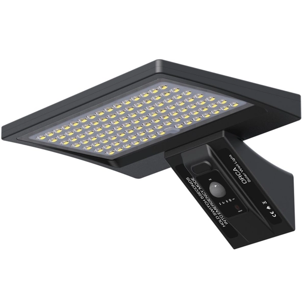 Lampa solarna Milo EKO9154 Ekolight LED 8W 4000K na elewację IP65 czarna