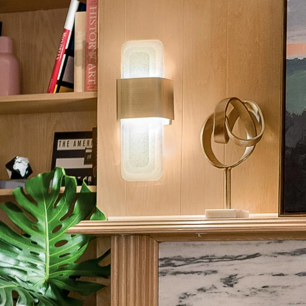 Ledowy kinkiet ścienny Serene KL-SERENE-LED-W-NBR LED 16W 3000K złoty