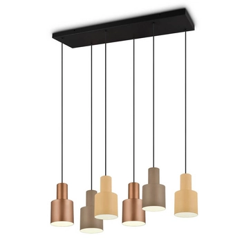 Lampa zwisająca ELIOR DL617319400 kuchenna zwis czarny brązowy multikolor