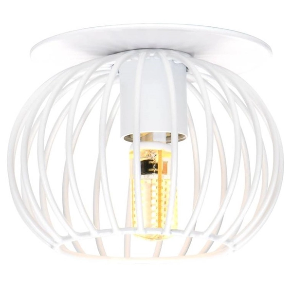 Biała lampa sufitowa 2268743 industrialna do przedpokoju druciak