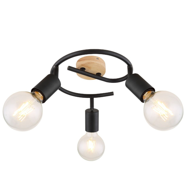 Industrialna LAMPA sufitowa PABLO 3978 Rabalux reflektorki do sypialni czarne