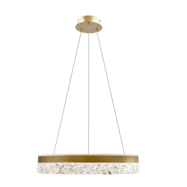 Nowoczesna lampa wisząca Frozi 31-35554 LED 32W 3000K pierścień złoty