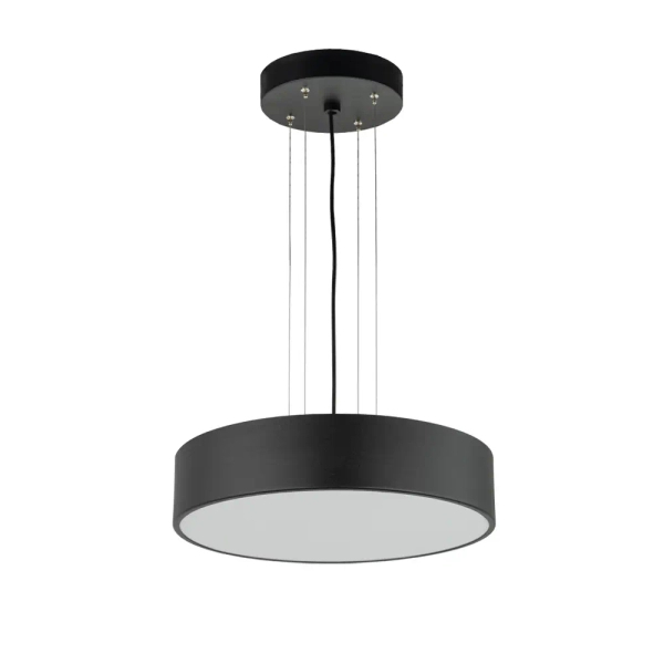 Lampa wisząca do jadalni Kengo 5232 okrągła tuba czarna