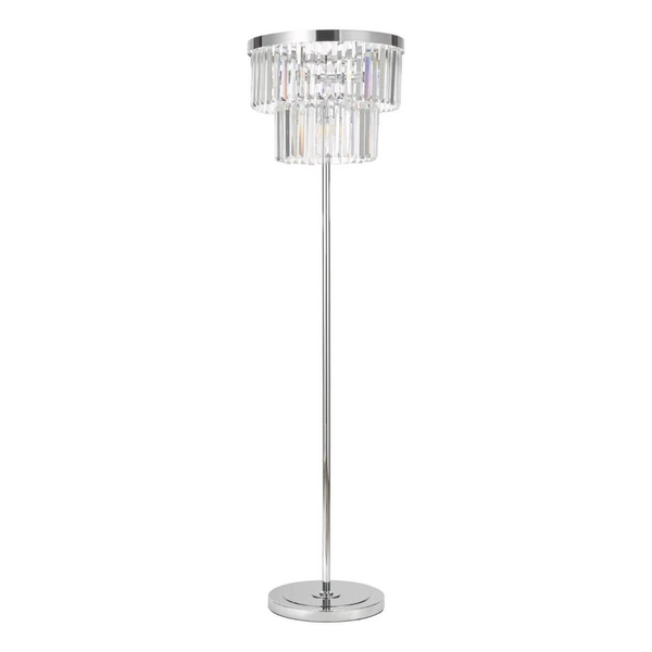 Podłogowa lampa salonowa Angel ANG4908 Dar Lighting glamour kryształ chrom
