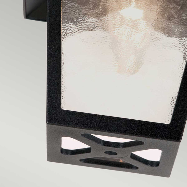 Sufitowa lampa zewnętrzna York BL6C-BLACK szklana metalowa czarna