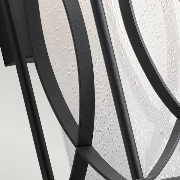 Zewnętrzna lampa nowoczesna QN-ASHBERN-M szklana czarna