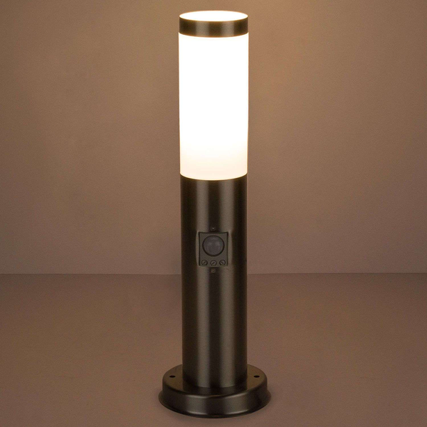 Stojąca lampa zewnętrzna BOSTON z czujnikiem ruchu IP44 stal