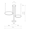 Potrójna lampa wisząca pierścienie CIRCOLO 11602 LED 45W 3000K biały