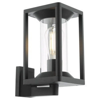 Elewacyjna lampa naścienna Mackenzie MAC1622 latarenka IP65 czarny