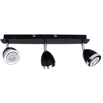 Spot LAMPA sufitowa CALASA SPL-9372-3A BL Italux metalowa OPRAWA regulowane reflektorki czarne chrom