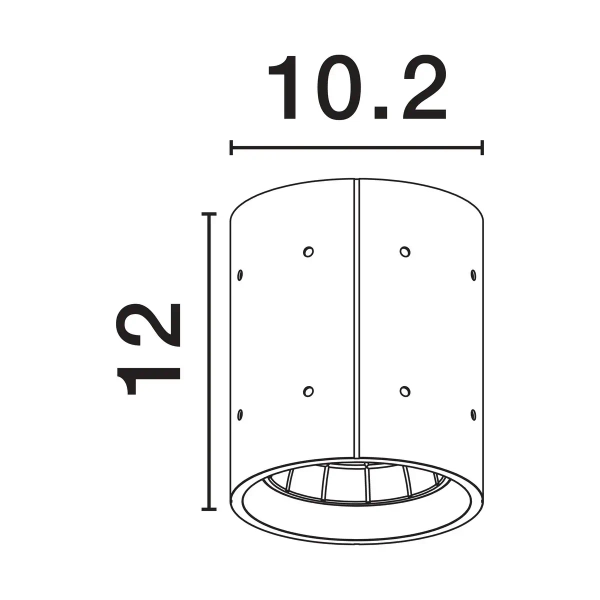 Cementowa sufitowa lampa TRAVONO LE75179 LED 10W 3000K IP65 szary