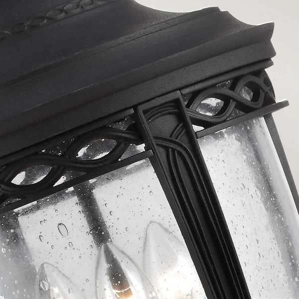 Zewnętrzna LAMPA wisząca English FE-EB8-L-BLK Elstead FEISS ogrodowa OPRAWA zwis retro na łańcuchu outdoor IP23 czarny przezroczysty