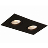 Sufitowa LAMPA podtynkowa METIS LP-2780/2RS BK Light Prestige metalowa OPRAWA prostokątny WPUST regulowany czarny