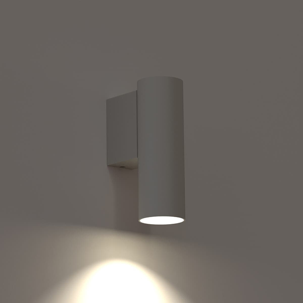 Podłużna lampa ścienna tuba Fourty 10888 Nowodvorski sypialniana jedwabisty szary