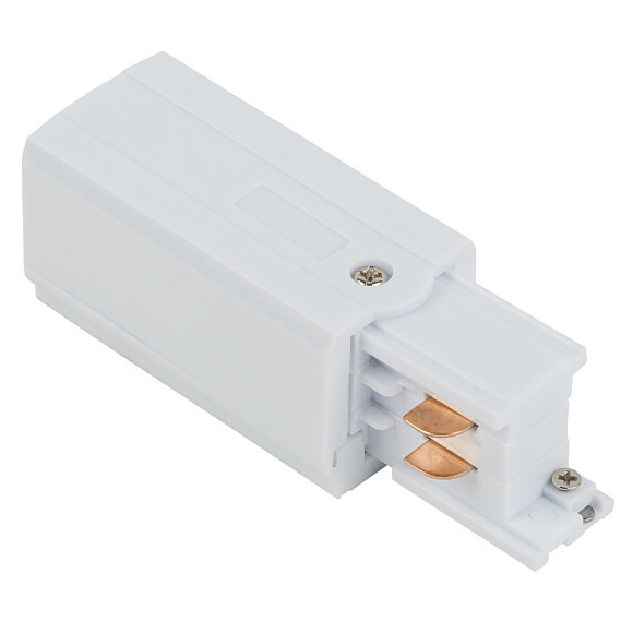 Zasilanie końcowe szynoprzewodu CTLS POWER END CAP 8232 Nowodvorski uziemienie lewe do 3-fazowej szyny natynkowej 230V biała
