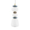 Porcelanowa lampa wisząca FELANZO LE45240 biała złota niebieska