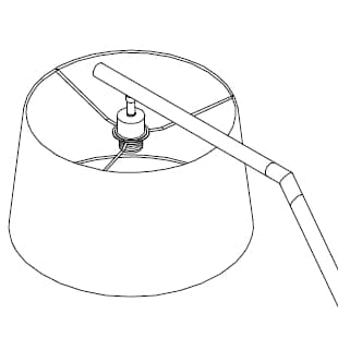 Tekstylna lampa podłogowa Tracy 462100132 Trio do salonu metalowa czarna outlet
