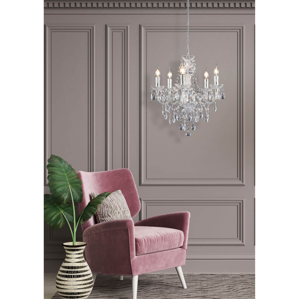 Pałacowy żyrandol Luster R1107-00 świecznikowy crystal przezroczysty