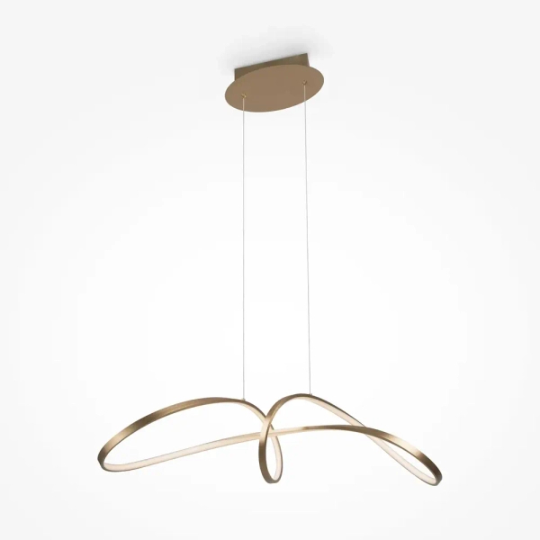 Zwisająca lampa do salonu Curve MOD156PL-L52G4K LED 42W 4000K mosiądz