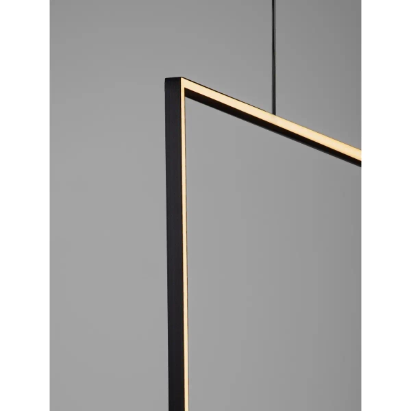 Geometryczna lampa wisząca ROVILLA LE45487 LED 32W 3000K czarna