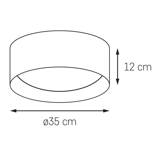 Okrągły plafon do jadalni VERO 30684202 Kaspa metalowy czarny
