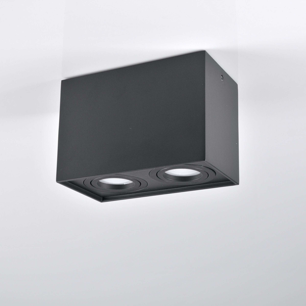 LAMPA sufitowa HADAR Q2 313140 Polux metalowa OPRAWA prostokątna plafon regulowany czarny