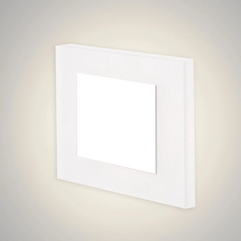 Lampa ścienna wpustowa Lesel  008B 1008B2102 Elkim LED 1W 3000K kostka IP44 biała