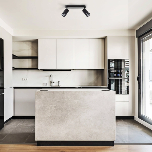 Podwójna lampa nasufitowa Jet 6912 sople rurki loftowa czarna