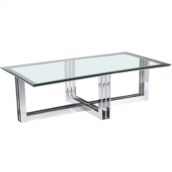 Stolik kawowy Baltimore BA-CT1636S Cosmolight przezroczysty srebrny