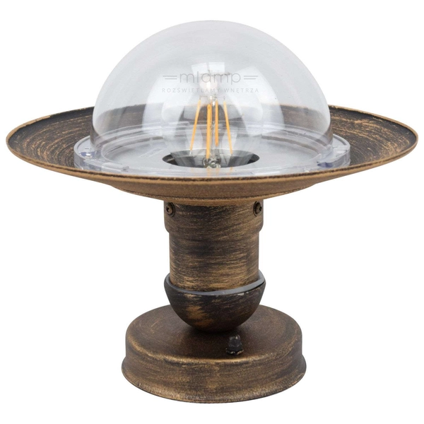 Zewnętrzna LAMPA sufitowa stropowa OSLO 8736 Rabalux industrialna OPRAWA ogrodowa outdoor IP44 antyczne złoto