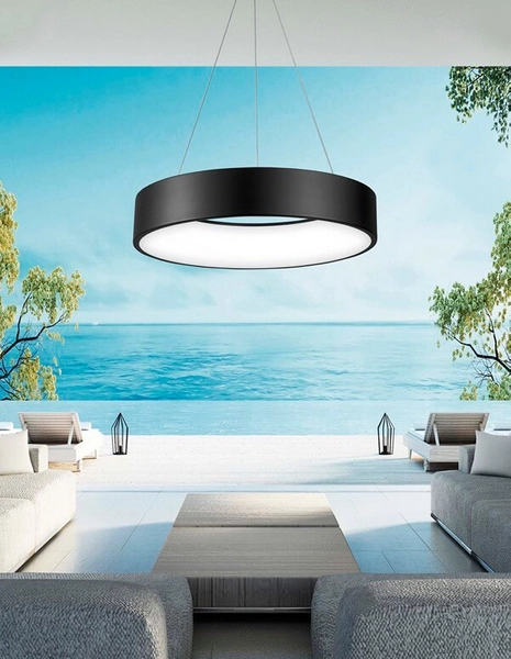 Wisząca lampa loftowa Tome Smart LED 42W pierścień czarny