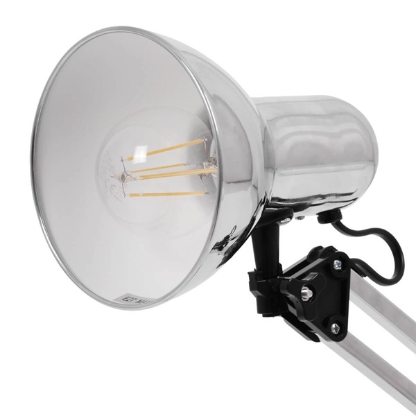 Lampka na biurko Cosmo K-MT-COSMO CHROM Kaja z przegubami metalowa srebrna