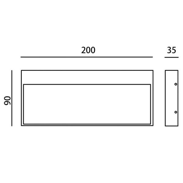 Prostokątna lampa elewacyjna Fenis OWL-2695-3K Italux LED 5W 3000K IP54 czarny