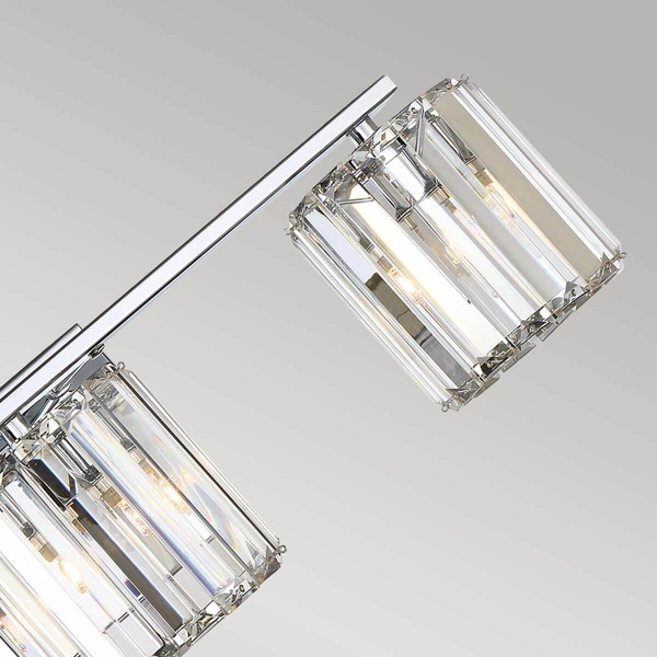 Potrójna lampa ścienna Divine QZ-DIVINE3-PC-BATH crystals IP44 chrom