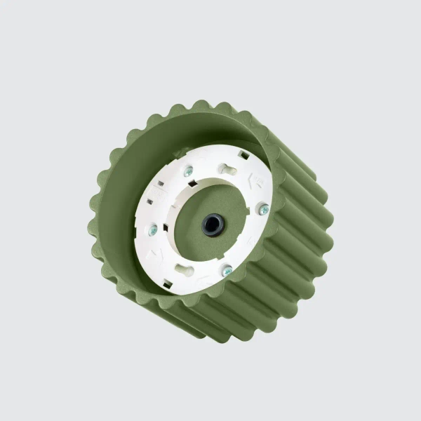 Plafon okrągły ryfel AURA SL.1797 na korytarz oliwkowy