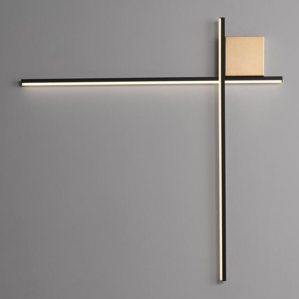Lampa naścienna CHOTA LE44308 LED 20W 3000K do sypialni czarna złota