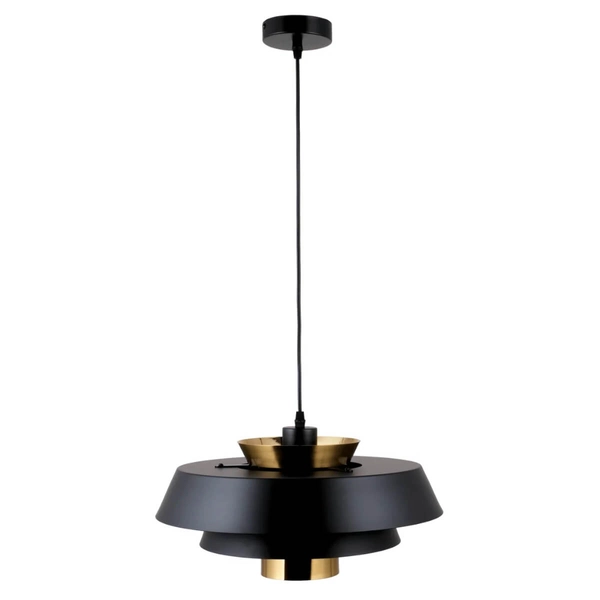 LAMPA wisząca CGALBOBK COPEL metalowy zwis do salonu czarny