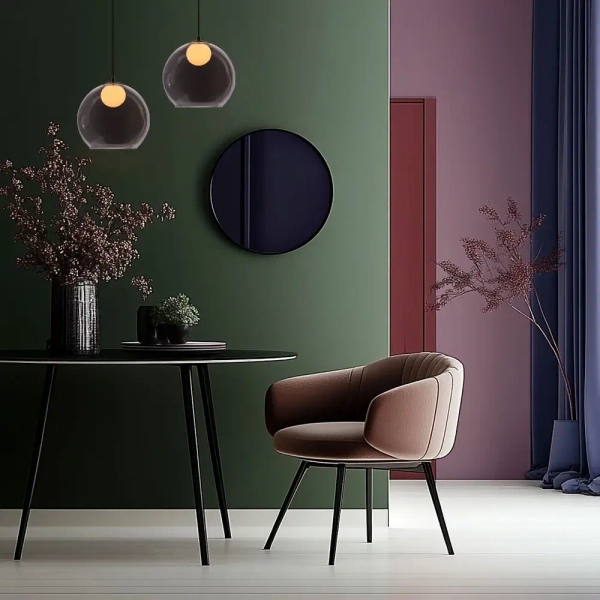 Lampa szklana wisząca nad wyspę Brin 31-38333 ball do sypialni przydymiona