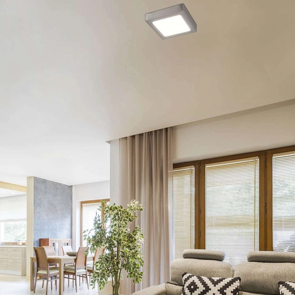 Plafon LAMPA sufitowa LOIS 2668 Rabalux kwadratowa OPRAWA metalowa LED 18W 3000K satynowy chrom