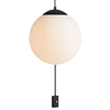 Loftowa LAMPA wisząca HERE 107902 Markslojd szklana OPRAWA z włącznikiem kula hygge ball biała czarna