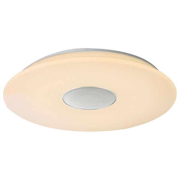 Plafon LAMPA sufitowa NICOLE 41329N Globo okrągła OPRAWA głośnik bluetooth LED RGB 57,5W z efektem gwiazd biała