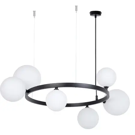 Kulista lampa wisząca Bolero 41319 molekuły białe czarne
