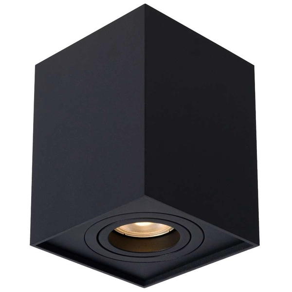 Downlight LAMPA sufitowa TUBE 22953/01/30 Lucide metalowa OPRAWA kostka czarna