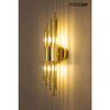 Ścienna lampa crystal Amadeo MSE010400196 Moosee metalowe rurki złota przezroczysta