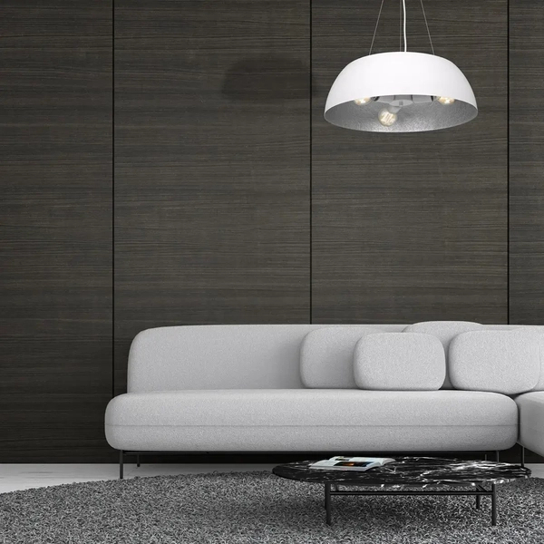 Lampa wisząca MORGAN MLP4477 Milagro salonowa OPRAWA okrągła biała srebrna