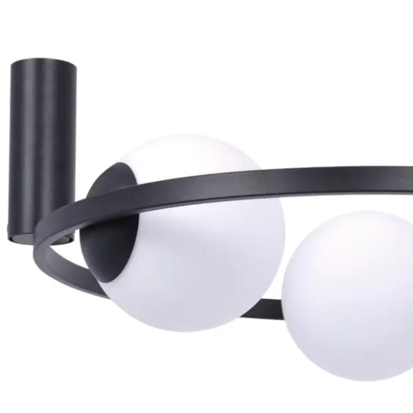 Sufitowa lampa jadalniana ORIBIT 5008 Zumaline kule biała czarna
