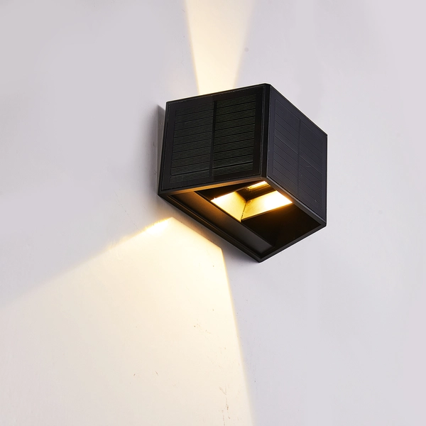 Solarny kinkiet Wings EKO9097 Ekolight LED 2W 3000K zewnętrzny IP54 czarny