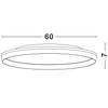 Plafon okrągły do salonu VINAMAR LE44891 LED 55W 2700-3000K czarny drewniany