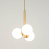 Wisząca lampa Perla 33605 Sigma bańki metalowa szklana biała złota